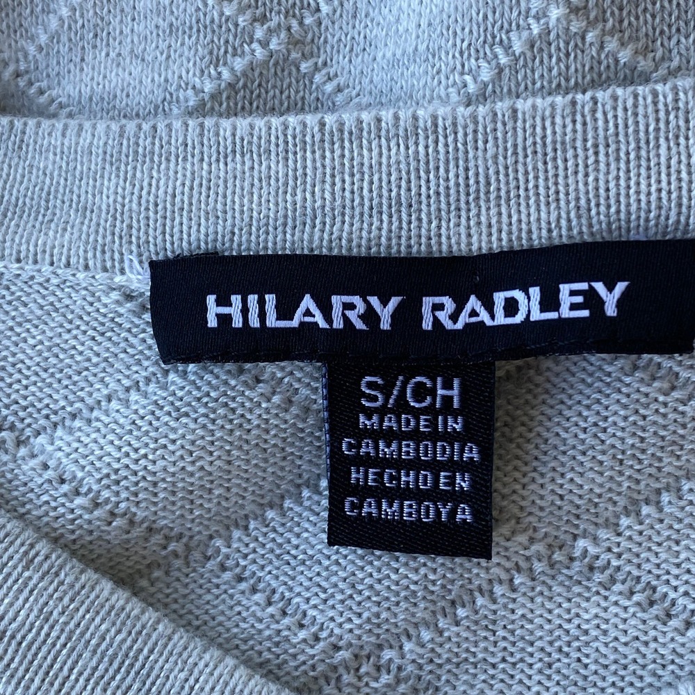 Hilary Radley Women Sweater Small Knit Cardigan Button Grey Cotton Long Sleeve - Picture 8 of 9